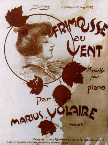 Partition - "Frimousse au vent", Mazurka pour piano par Marius Volaire