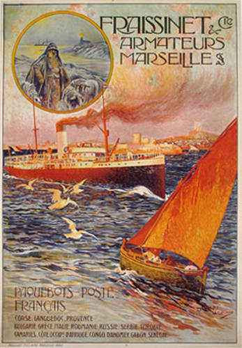 Affiche - Fraissinet & Cie Armateurs Marseille