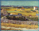 La plaine de la Crau avec la ruine de Montmajour